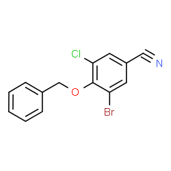 ChemSpider 2D Image | 4-(Benzyloxy)-3-bromo-5-chlorobenzonitrile | C14H9BrClNO