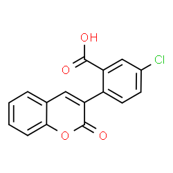 ChemSpider 2D Image | 5-Chloro-2-(2-oxo-2H-chromen-3-yl)benzoic acid | C16H9ClO4