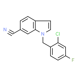 ChemSpider 2D Image | 1-(2-Chloro-4-fluorobenzyl)-1H-indole-6-carbonitrile | C16H10ClFN2