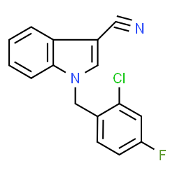 ChemSpider 2D Image | 1-(2-Chloro-4-fluorobenzyl)-1H-indole-3-carbonitrile | C16H10ClFN2