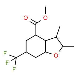 ChemSpider 2D Image | Methyl 2,3-dimethyl-6-(trifluoromethyl)octahydro-1-benzofuran-4-carboxylate | C13H19F3O3