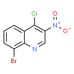 ChemSpider 2D Image | 8-Bromo-4-chloro-3-nitroquinoline | C9H4BrClN2O2