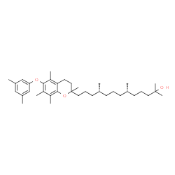 ChemSpider 2D Image | (6S,10R)-13-[6-(3,5-Dimethylphenoxy)-2,5,7,8-tetramethyl-3,4-dihydro-2H-chromen-2-yl]-2,6,10-trimethyl-2-tridecanol | C37H58O3