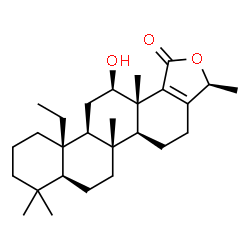 ChemSpider 2D Image | (3S,5aS,5bR,7aS,11aS,11bS,13R,13aS)-11a-Ethyl-13-hydroxy-3,5b,8,8,13a-pentamethyl-4,5,5a,5b,6,7,7a,8,9,10,11,11a,11b,12,13,13a-hexadecahydrochryseno[1,2-c]furan-1(3H)-one | C27H42O3