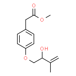 ChemSpider 2D Image | Methyl {4-[(2-hydroxy-3-methyl-3-buten-1-yl)oxy]phenyl}acetate | C14H18O4