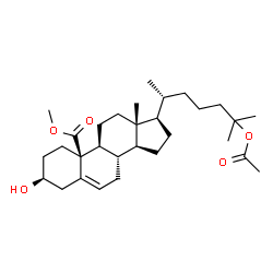 ChemSpider 2D Image | Methyl (3beta)-25-acetoxy-3-hydroxycholest-5-en-19-oate | C30H48O5