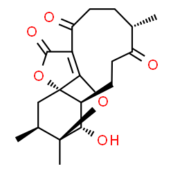 ChemSpider 2D Image | (1S,2S,3S,7S,14S,16S)-2-Hydroxy-1,7,16-trimethyl-13,17-dioxatetracyclo[9.5.2.0~3,14~.0~14,18~]octadec-11(18)-ene-6,10,12-trione | C19H24O6