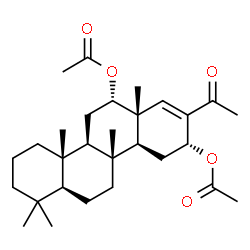 ChemSpider 2D Image | (3R,4aS,4bR,6aS,10aS,10bR,12S,12aR)-2-Acetyl-4b,7,7,10a,12a-pentamethyl-3,4,4a,4b,5,6,6a,7,8,9,10,10a,10b,11,12,12a-hexadecahydrochrysene-3,12-diyl diacetate | C29H44O5