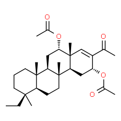 ChemSpider 2D Image | (3R,4aS,4bR,6aS,7S,10aS,10bR,12S,12aR)-2-Acetyl-7-ethyl-4b,7,10a,12a-tetramethyl-3,4,4a,4b,5,6,6a,7,8,9,10,10a,10b,11,12,12a-hexadecahydrochrysene-3,12-diyl diacetate | C30H46O5