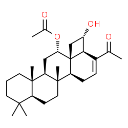 ChemSpider 2D Image | (2S,2aR,5aS,5bR,7aS,11aS,11bR,13S,13aS)-3-Acetyl-2-hydroxy-5b,8,8,11a-tetramethyl-2,2a,5,5a,5b,6,7,7a,8,9,10,11,11a,11b,12,13-hexadecahydro-1H-cyclobuta[i]chrysen-13-yl acetate | C28H42O4