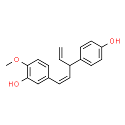ChemSpider 2D Image | 5-[(1Z)-3-(4-Hydroxyphenyl)-1,4-pentadien-1-yl]-2-methoxyphenol | C18H18O3