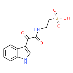 ChemSpider 2D Image | 2-{[1H-Indol-3-yl(oxo)acetyl]amino}ethanesulfonic acid | C12H12N2O5S