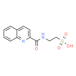 ChemSpider 2D Image | 2-[(2-Quinolinylcarbonyl)amino]ethanesulfonic acid | C12H12N2O4S