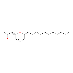ChemSpider 2D Image | (1E)-1-(6-Undecyl-5,6-dihydro-2H-pyran-2-ylidene)acetone | C19H32O2