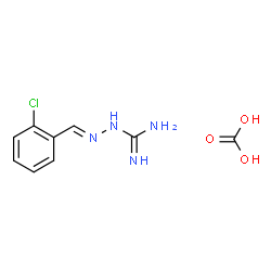 ChemSpider 2D Image | Carbonic acid - (2E)-2-(2-chlorobenzylidene)hydrazinecarboximidamide (1:1) | C9H11ClN4O3