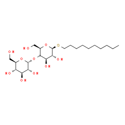 ChemSpider 2D Image | Decyl 4-O-alpha-D-glucopyranosyl-1-thio-beta-D-galactopyranoside | C22H42O10S