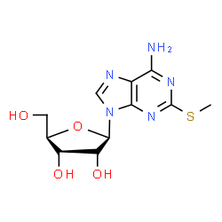 ChemSpider 2D Image | 2-(Methylsulfanyl)adenosine | C11H15N5O4S