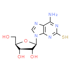 ChemSpider 2D Image | 2-Sulfanyladenosine | C10H13N5O4S