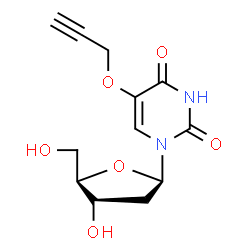 ChemSpider 2D Image | 2'-Deoxy-5-(2-propyn-1-yloxy)uridine | C12H14N2O6