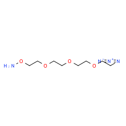 ChemSpider 2D Image | 1-(Aminooxy)-2-{2-[2-(2-azidoethoxy)ethoxy]ethoxy}ethane | C8H18N4O4