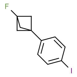 ChemSpider 2D Image | 1-Fluoro-3-(4-iodophenyl)bicyclo[1.1.1]pentane | C11H10FI