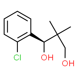 ChemSpider 2D Image | (1R)-1-(2-Chlorophenyl)-2,2-dimethyl-1,3-propanediol | C11H15ClO2