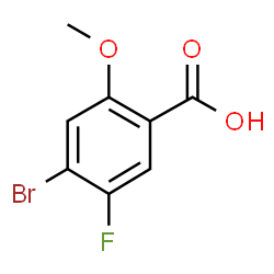 ChemSpider 2D Image | 4-Bromo-5-fluoro-2-methoxybenzoic acid | C8H6BrFO3