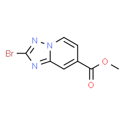 ChemSpider 2D Image | Methyl 2-bromo[1,2,4]triazolo[1,5-a]pyridine-7-carboxylate | C8H6BrN3O2