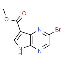 ChemSpider 2D Image | Methyl 2-bromo-5H-pyrrolo[2,3-b]pyrazine-7-carboxylate | C8H6BrN3O2