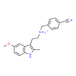 ChemSpider 2D Image | N-(4-Cyanobenzyl)-2-(5-methoxy-2-methyl-1H-indol-3-yl)ethanaminium | C20H22N3O