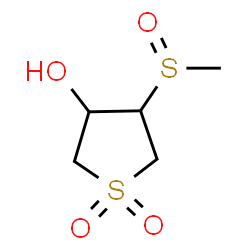 ChemSpider 2D Image | 4-(Methylsulfinyl)tetrahydro-3-thiopheneol 1,1-dioxide | C5H10O4S2