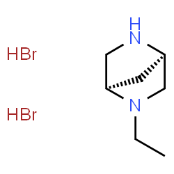 ChemSpider 2D Image | (1R,4R)-2-Ethyl-2,5-diazabicyclo[2.2.1]heptane dihydrobromide | C7H16Br2N2
