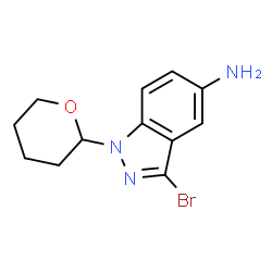 ChemSpider 2D Image | 3-Bromo-1-(tetrahydro-2H-pyran-2-yl)-1H-indazol-5-amine | C12H14BrN3O