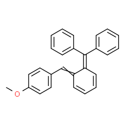 ChemSpider 2D Image | 1-{[6-(Diphenylmethylene)-2,4-cyclohexadien-1-ylidene]methyl}-4-methoxybenzene | C27H22O