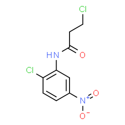 ChemSpider 2D Image | 3-Chloro-N-(2-chloro-5-nitrophenyl)propanamide | C9H8Cl2N2O3
