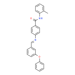 ChemSpider 2D Image | N-(2-Methylphenyl)-4-[(E)-(3-phenoxybenzylidene)amino]benzamide | C27H22N2O2