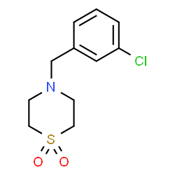 ChemSpider 2D Image | 4-(3-Chlorobenzyl)thiomorpholine 1,1-dioxide | C11H14ClNO2S