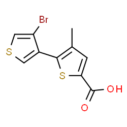 ChemSpider 2D Image | 4'-Bromo-3-methyl-2,3'-bithiophene-5-carboxylic acid | C10H7BrO2S2