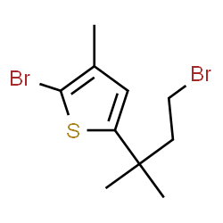 ChemSpider 2D Image | 2-Bromo-5-(4-bromo-2-methyl-2-butanyl)-3-methylthiophene | C10H14Br2S