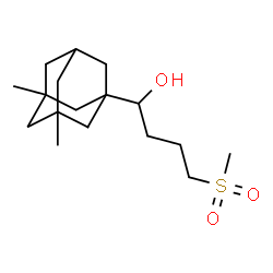 ChemSpider 2D Image | 1-(3,5-Dimethyladamantan-1-yl)-4-(methylsulfonyl)-1-butanol | C17H30O3S