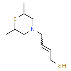 ChemSpider 2D Image | (2E)-4-(2,6-Dimethyl-4-thiomorpholinyl)-2-butene-1-thiol | C10H19NS2