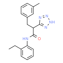 ChemSpider 2D Image | N-(2-Ethylphenyl)-3-(3-methylphenyl)-2-(2H-tetrazol-5-yl)propanamide | C19H21N5O