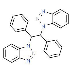 ChemSpider 2D Image | 1,1'-(1,2-Diphenyl-1,2-ethanediyl)bis(1H-benzotriazole) | C26H20N6