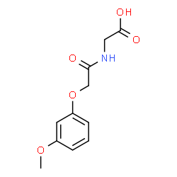 ChemSpider 2D Image | N-[(3-Methoxyphenoxy)acetyl]glycine | C11H13NO5