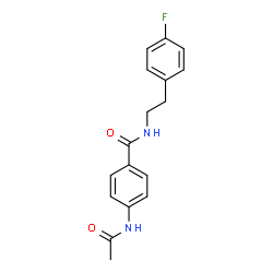 ChemSpider 2D Image | 4-Acetamido-N-[2-(4-fluorophenyl)ethyl]benzamide | C17H17FN2O2