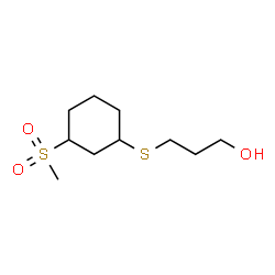 ChemSpider 2D Image | 3-{[3-(Methylsulfonyl)cyclohexyl]sulfanyl}-1-propanol | C10H20O3S2