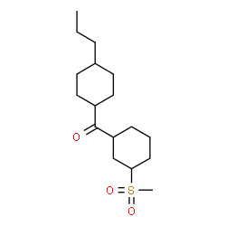 ChemSpider 2D Image | [3-(Methylsulfonyl)cyclohexyl](4-propylcyclohexyl)methanone | C17H30O3S
