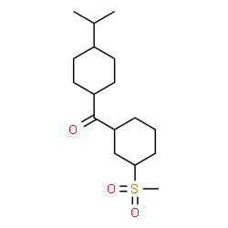 ChemSpider 2D Image | (4-Isopropylcyclohexyl)[3-(methylsulfonyl)cyclohexyl]methanone | C17H30O3S