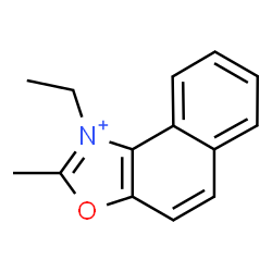 ChemSpider 2D Image | 1-Ethyl-2-methylnaphtho[1,2-d][1,3]oxazol-1-ium | C14H14NO