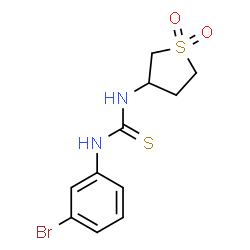 ChemSpider 2D Image | 1-(3-Bromophenyl)-3-(1,1-dioxidotetrahydro-3-thiophenyl)thiourea | C11H13BrN2O2S2